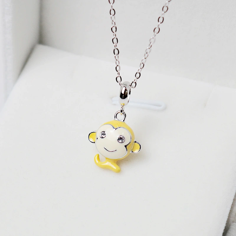 S925 Sterling Silver Cute  Necklace With A Zodiac Horse Pendant