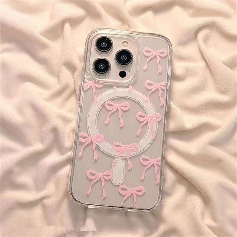 Versatile Bow Print Cartoon Phone Case