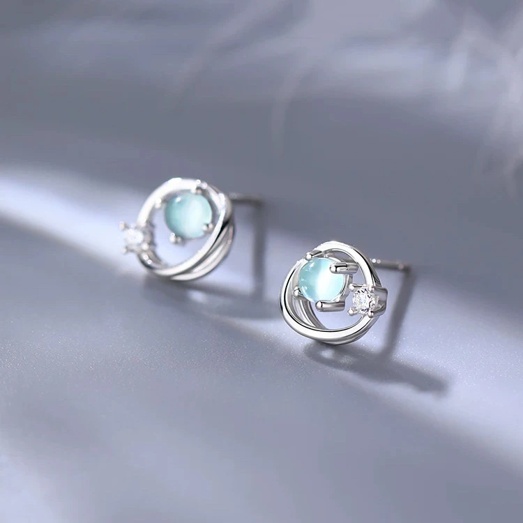 Cosmic Planet Saturn Stud Earrings For Women