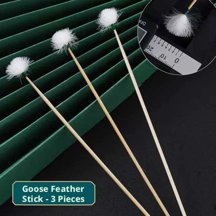 Goose feather stick with bamboo handle-3 pieces