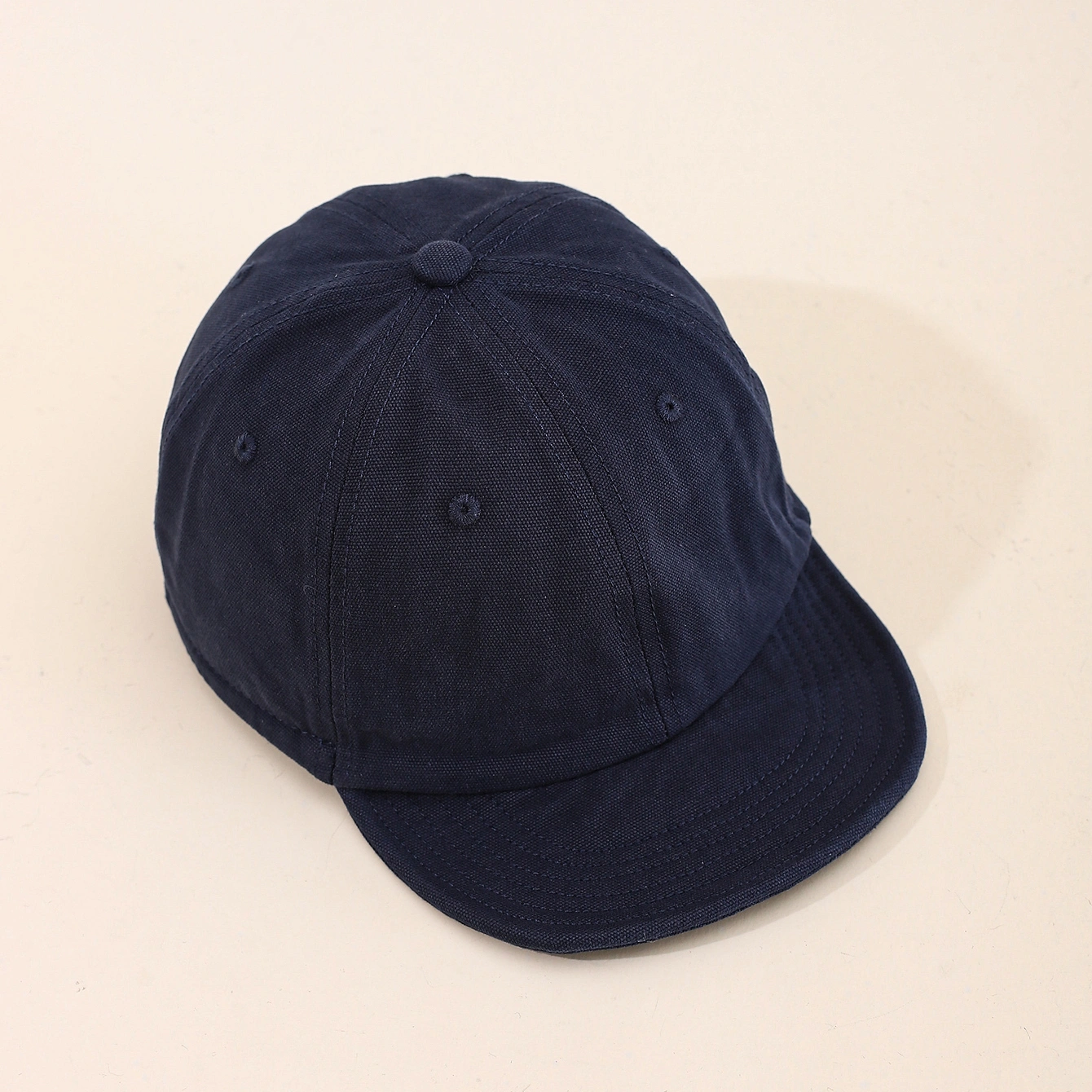 Solid-color Embroidered Spike Short Brim Water-washed Distressed Retro Minimalist Baseball Cap, Suitable For Outdoor Shopping Outings.
