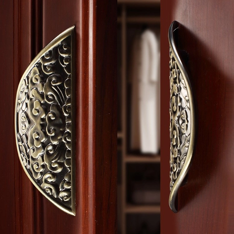New Chinese-style Cabinet Door Handles Pair Of Antique-bronze Style