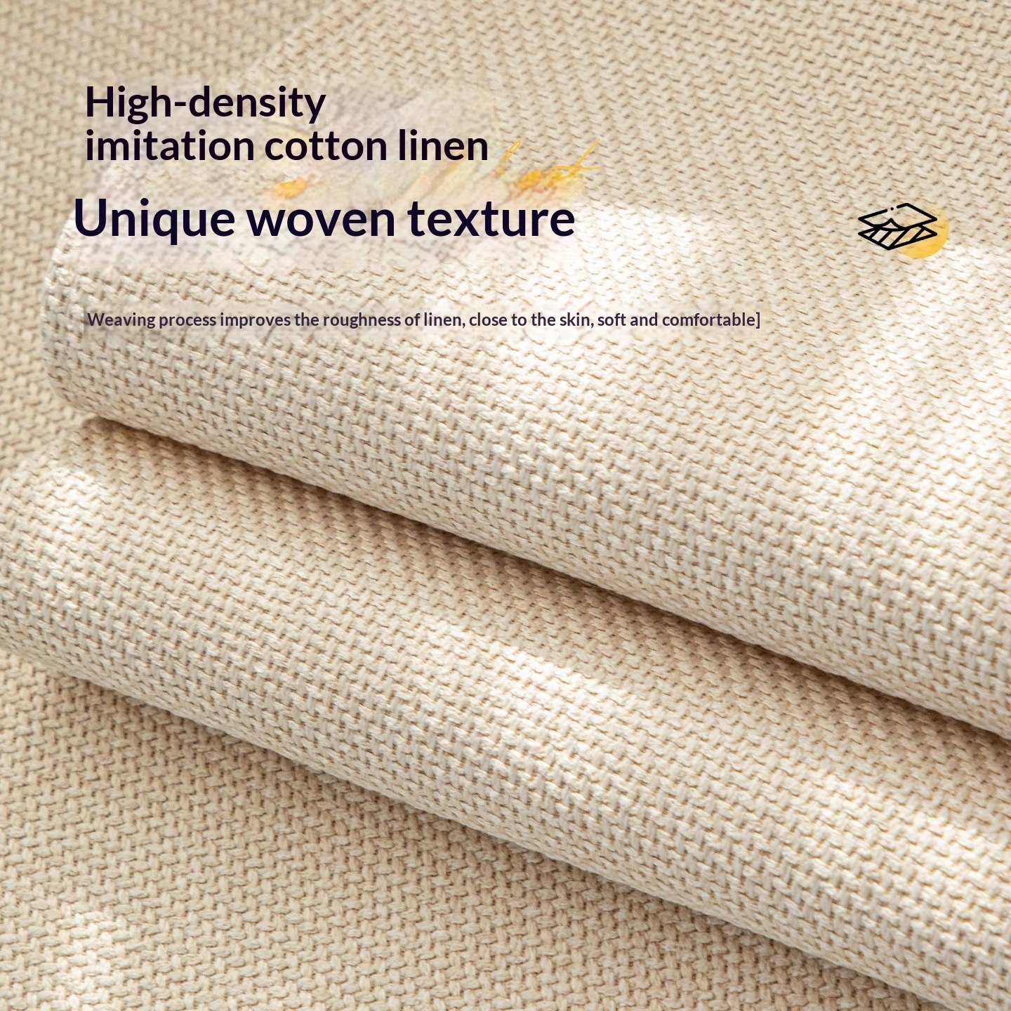 Japanese-style Faux Cotton-linen Sofa Cushion