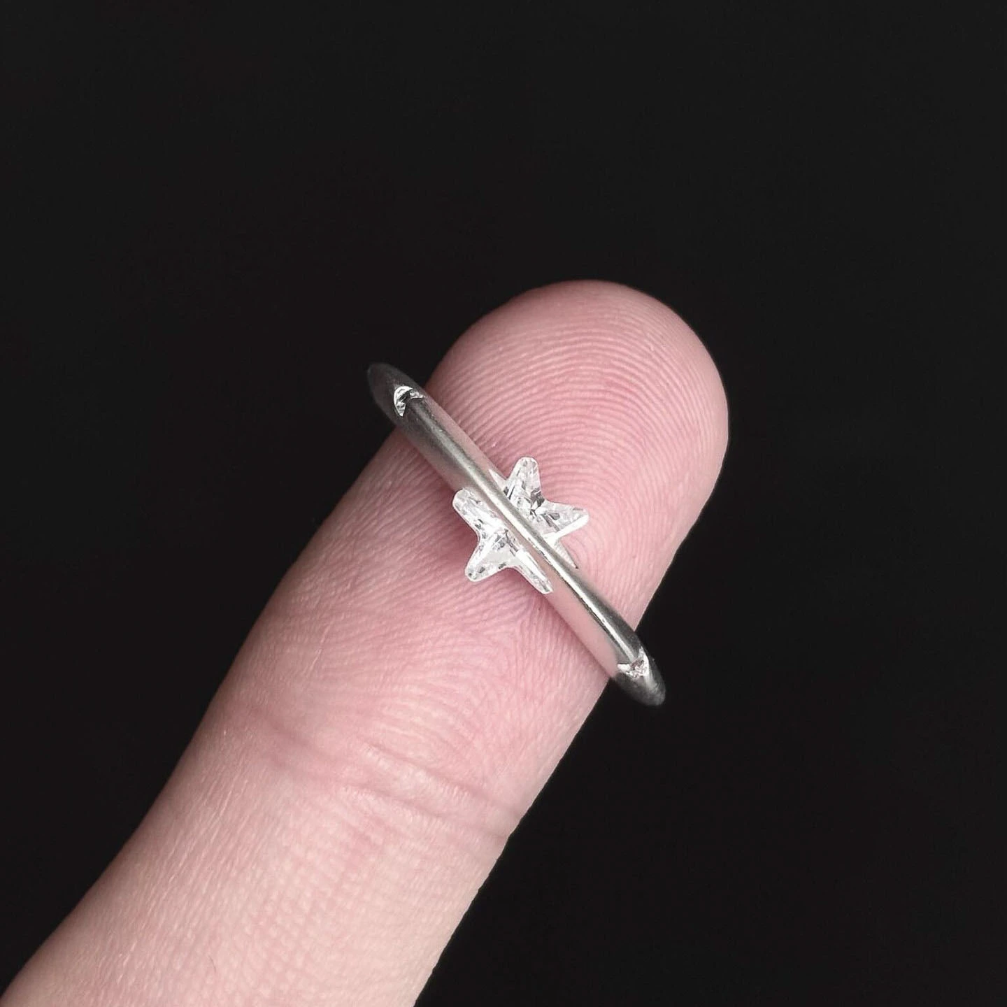 Personalized Ring Accessory One-star Design Simple Matte Finish
