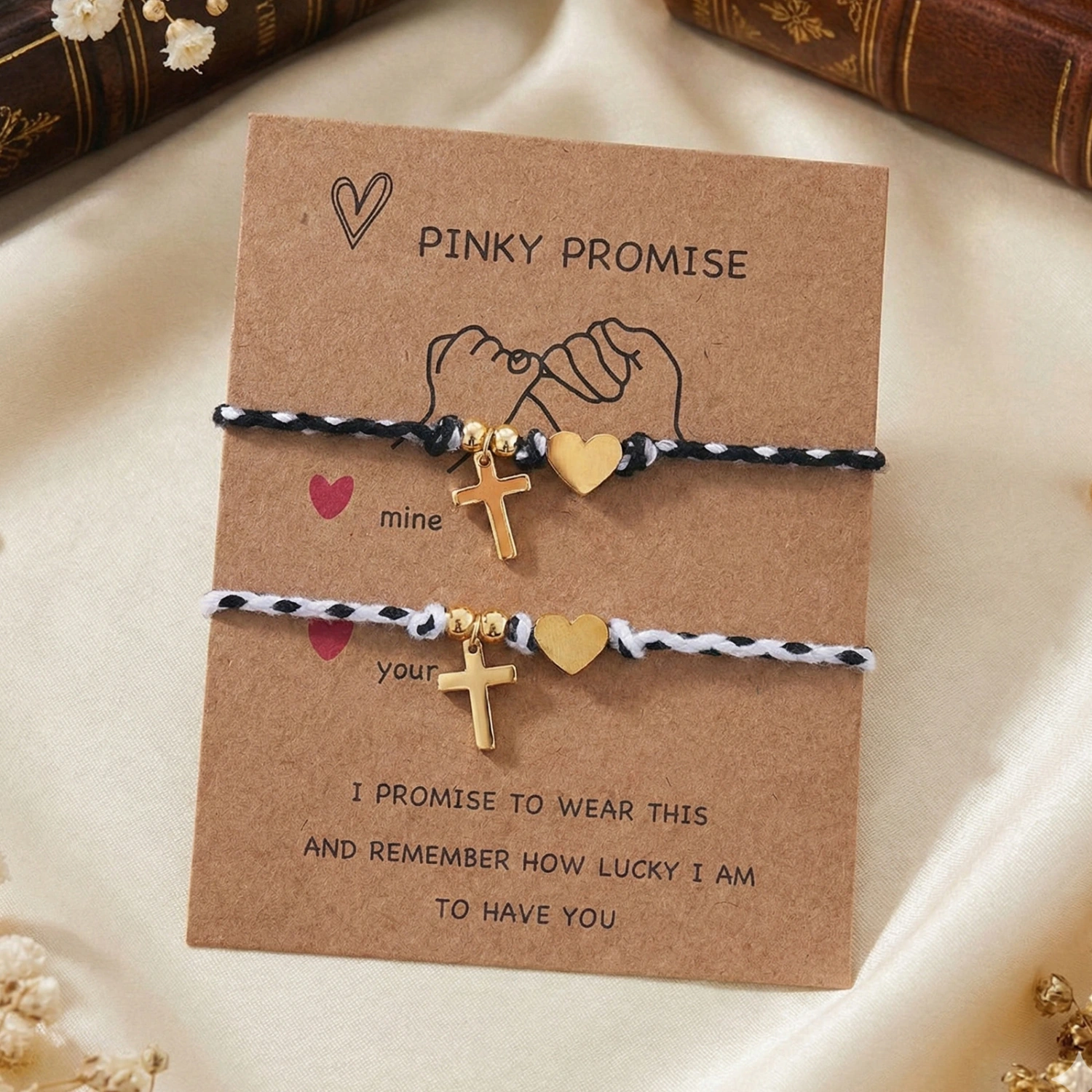 Love Cross Braided Rope Bracelet