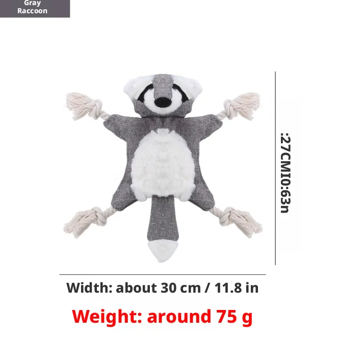 Canvas sound dog toy-squirrel-brown-plush-1 piece