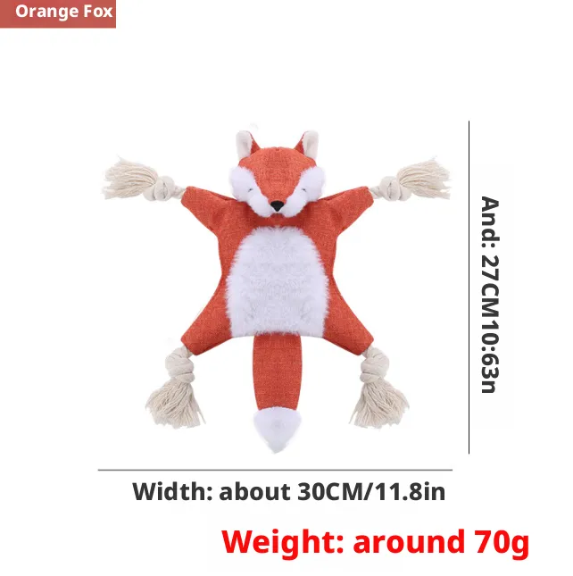 Canvas sound dog toy-squirrel-brown-plush-1 piece