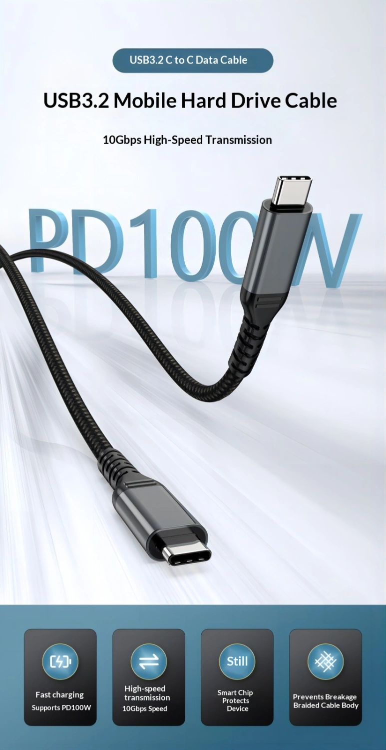 M2 SSD Dual-head Type-C Data Cable