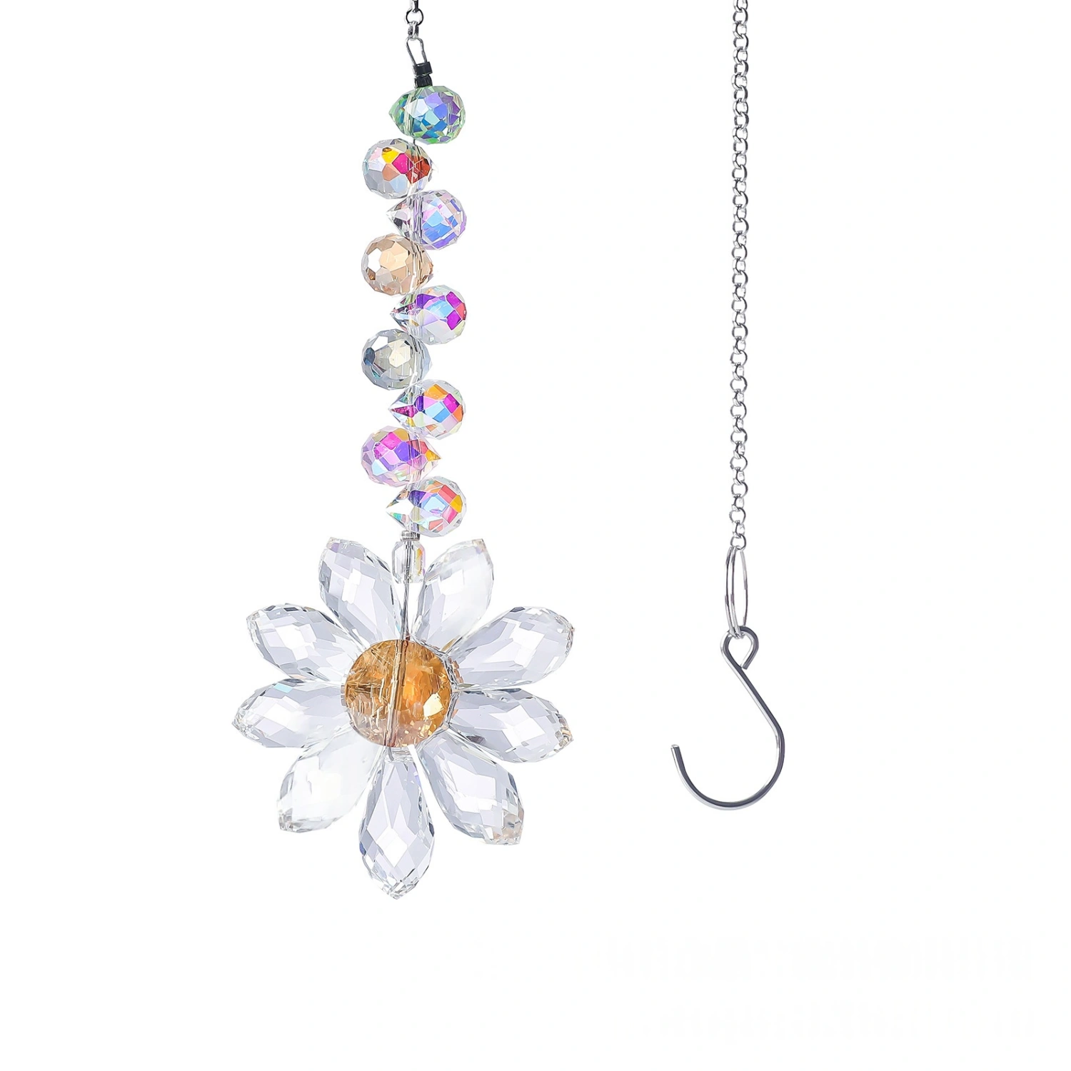 Hand-wound Multi-colored Small Flower Crystal Pendant