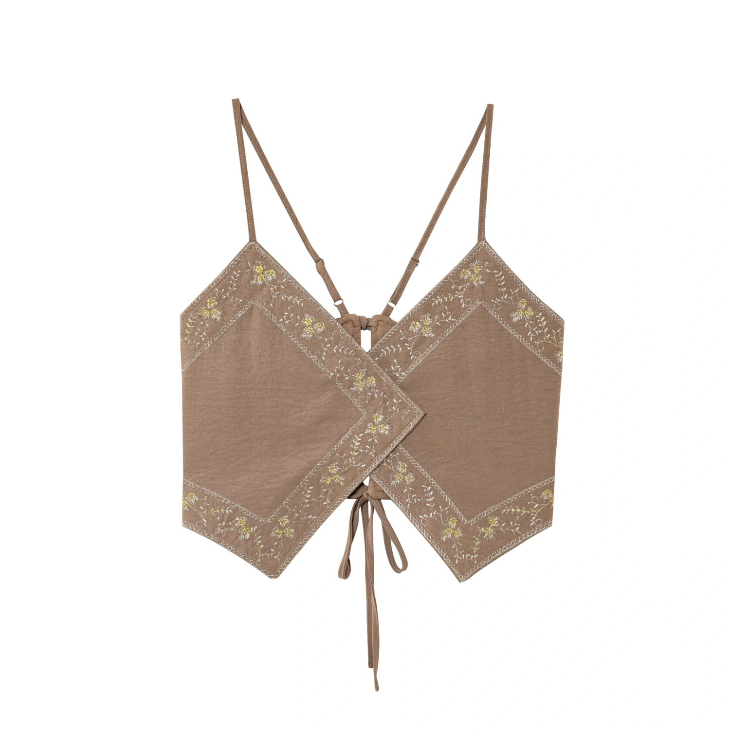 European And American Style Fashionable Simple Embroidered V-Neck Camisole