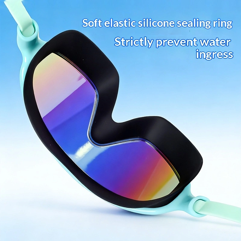 Kids Large-Frame Swimming Goggles With Nose Cover High-Definition Waterproof