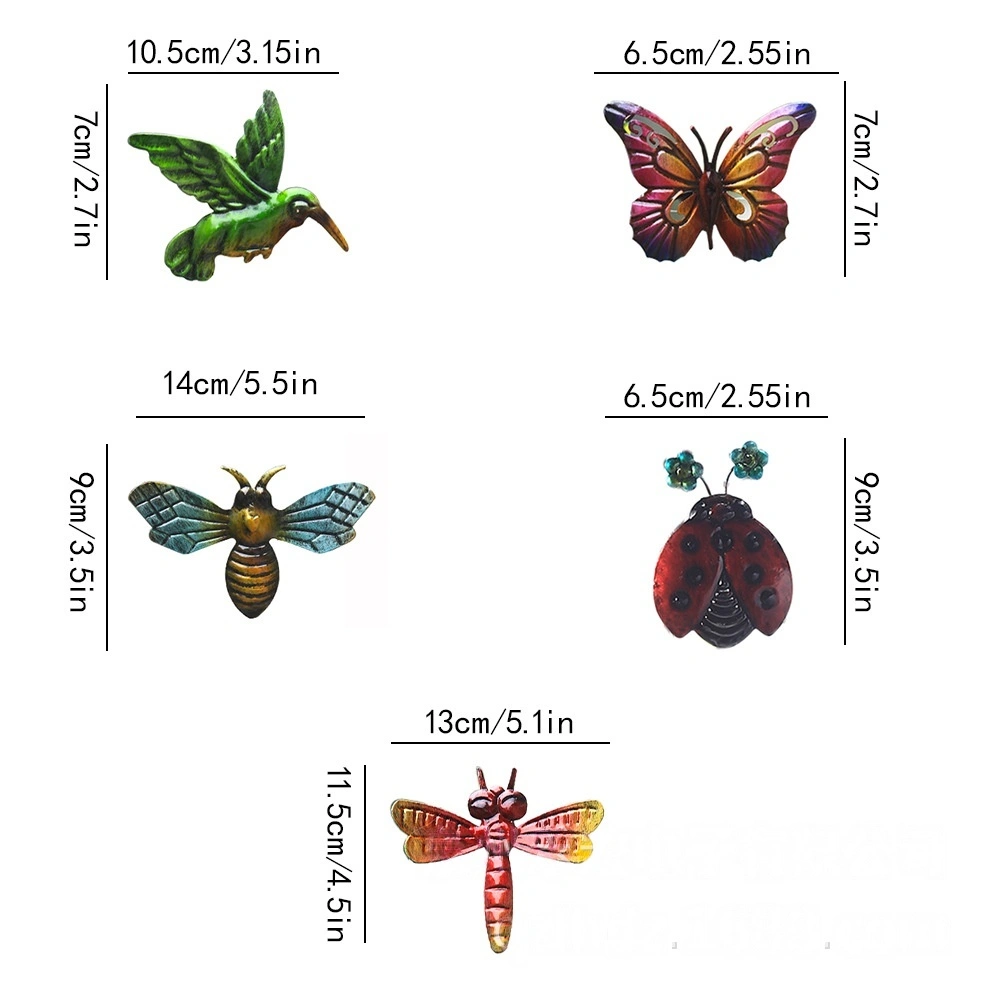 Outdoor Garden Courtyard Crafts Ornaments Ironwork Solar-Powered Animal-Shaped Lawn Decorations