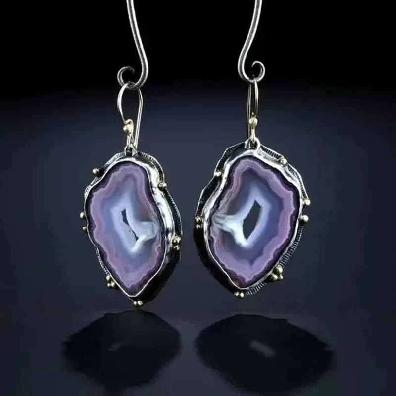 Retro Geometric Round Zircon Trendy Jewelry Earrings For Women