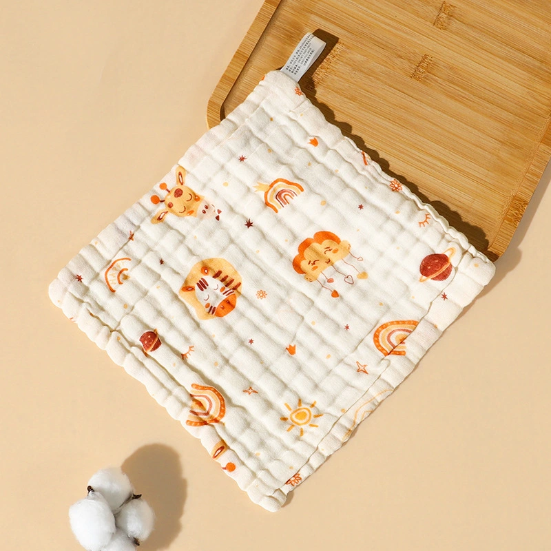 Square Cloth Handkerchief Absorbent Cartoon Kids Small Towel