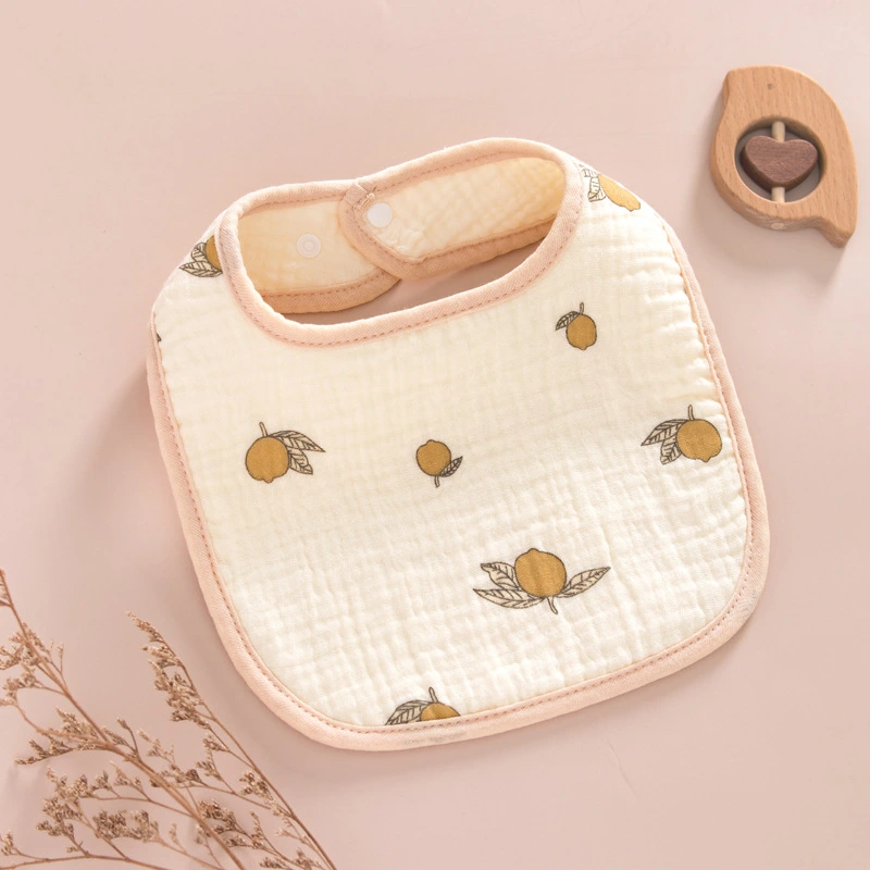 Newborn Cotton Gauze Baby Bib Solid Color