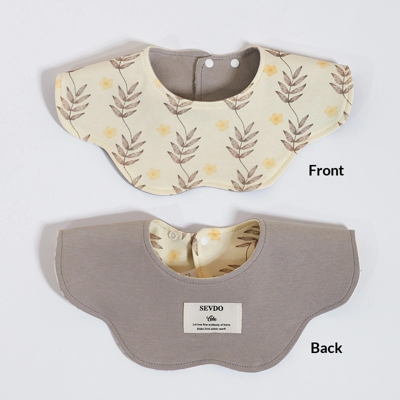 Baby's Pure Cotton Class A Bib With Double-sided Petal Design For Newborns