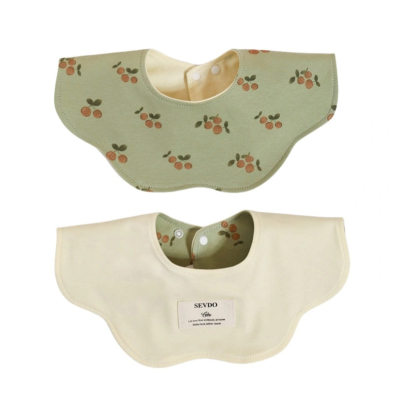 Baby's Pure Cotton Class A Bib With Double-sided Petal Design For Newborns