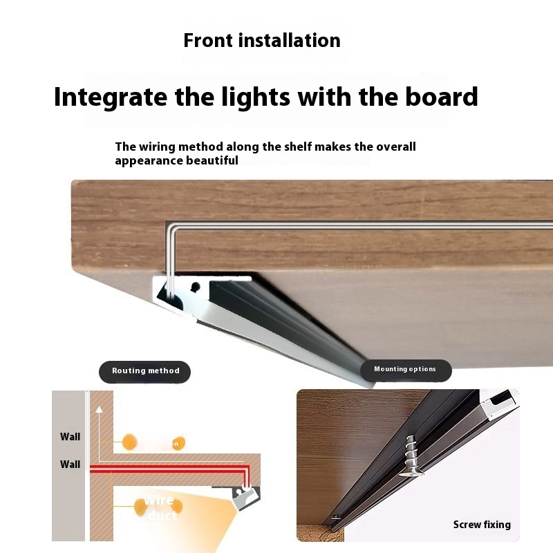 Cabinet Wine Cabinet LED Line Light Shoe Cabinet Induction Lamp