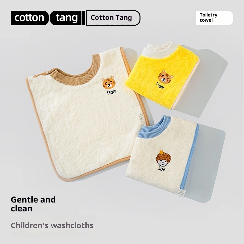 Baby Bib Washcloth Toothbrushing And Rinsing Cloth Soft