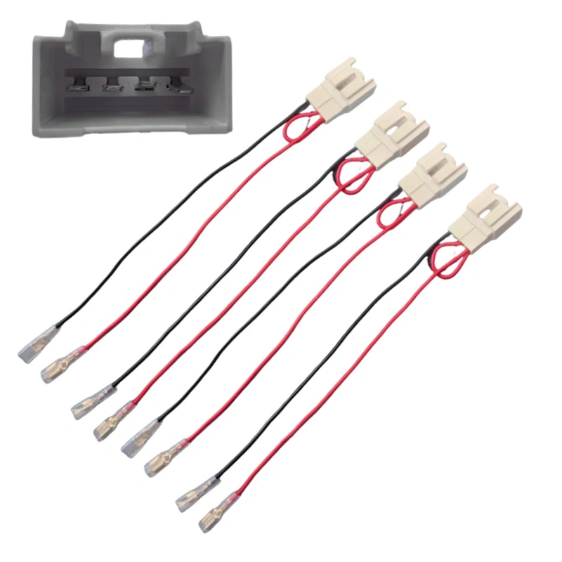 2pcs 4 PCS Car Door Speaker Wiring Harness, Audio Speaker Wire Cable Compatible With Ford Focus F-150 F-250 EcoSport Mazda 3 CX-5 CX-9 Speakers Adapter Connector Adaptor Plug