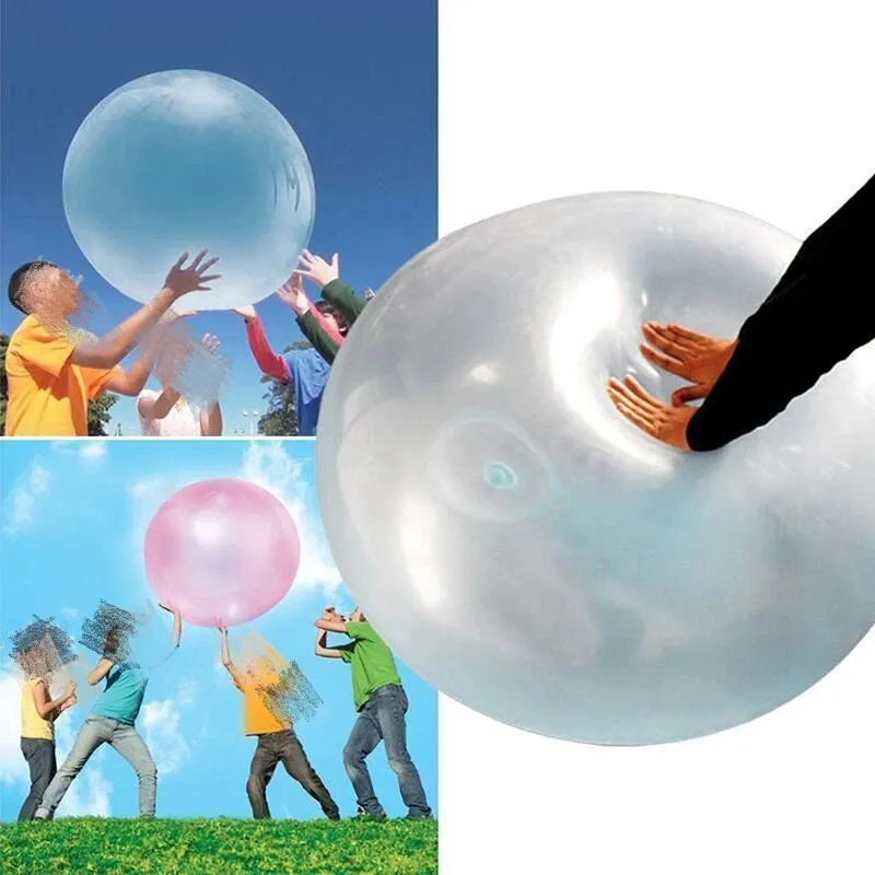Bubble Ball Summer Water Injection Transparent Bubble Ball TPR Blowing Balloons Children's Super