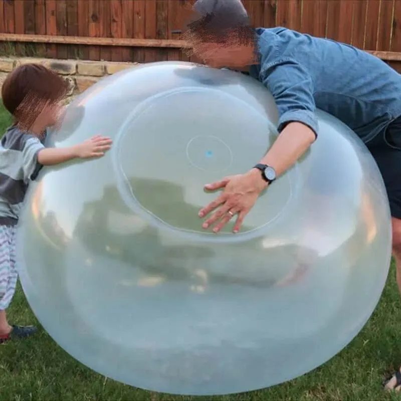 Bubble Ball Summer Water Injection Transparent Bubble Ball TPR Blowing Balloons Children's Super