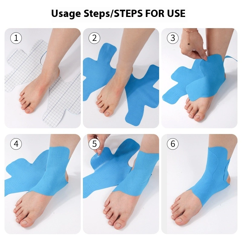 Pre-slitting Elastic Sports Ankle Support Stretch Rebound Kinnesio Paste
