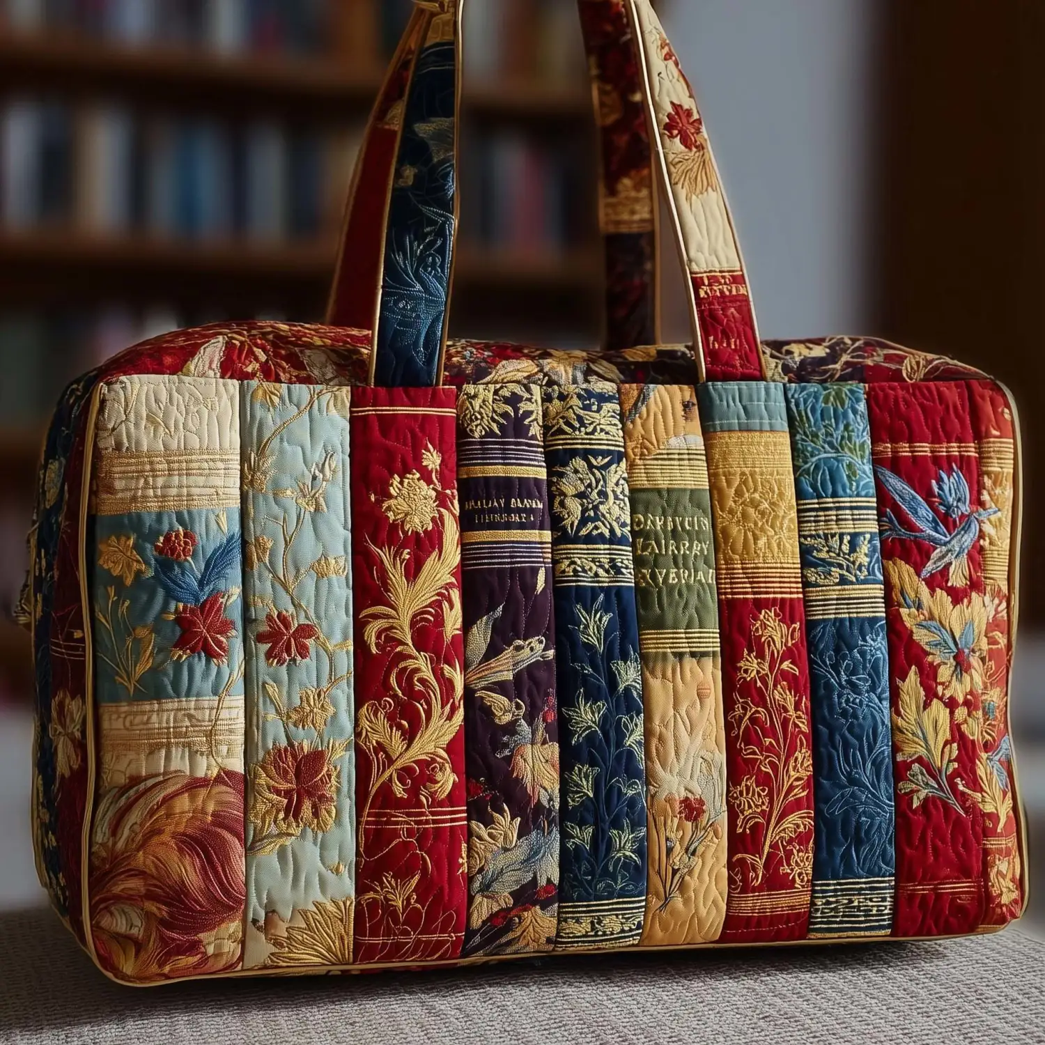 Bookwind Series Short-Distance Handheld Quilted Embroidery Travel Bag Multi-Functional