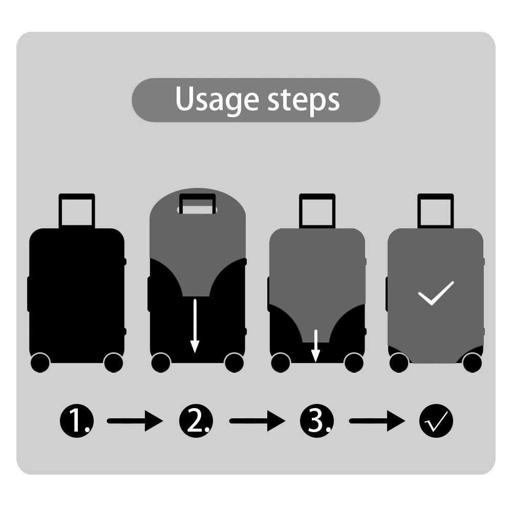 Luggage Protection Cover With Printed Travel Dust Cover