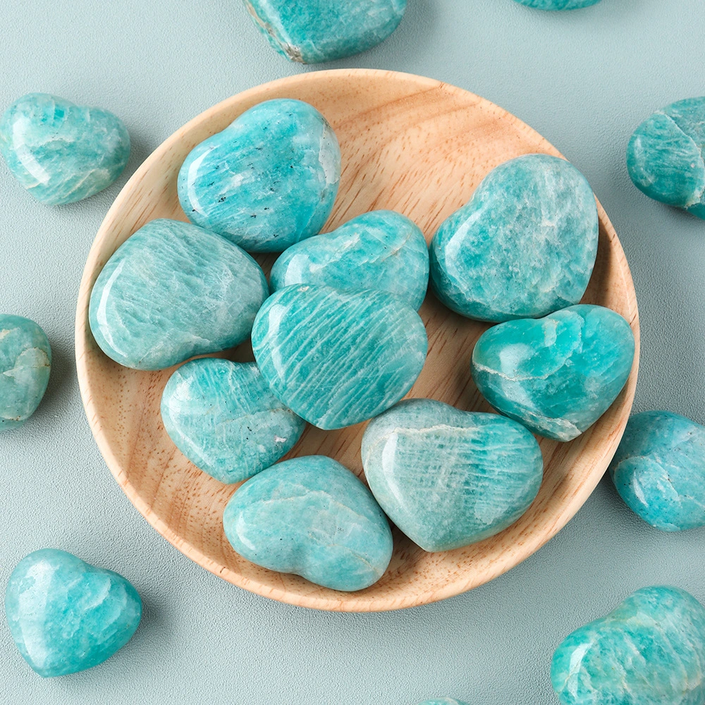Natural Crystal Ore Amazonite Hand-polished Carving Hand Pieces