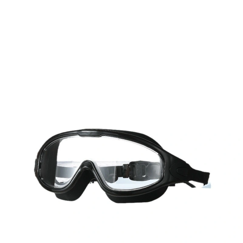HD Waterproof Anti-fog Plating Swimming Goggles Plain Large Frame