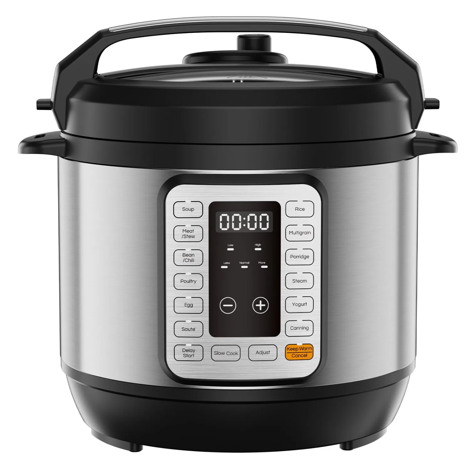 NEWBULIG 16-in-1 Electric Pressure Cooker, 8QT Multi Cooker with 12 Presets, Slow Cook Rice Steamer Sauté Soup Meat Stew Canning Yogurt Maker, Ceramic Inner Pot & Recipe Book Included，Silver