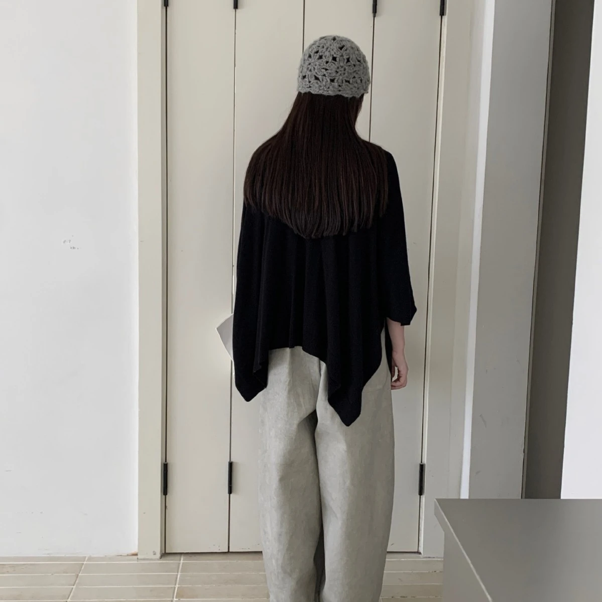 Korean-style Fashionable Versatile Travel Cloak Knitted Cardigan
