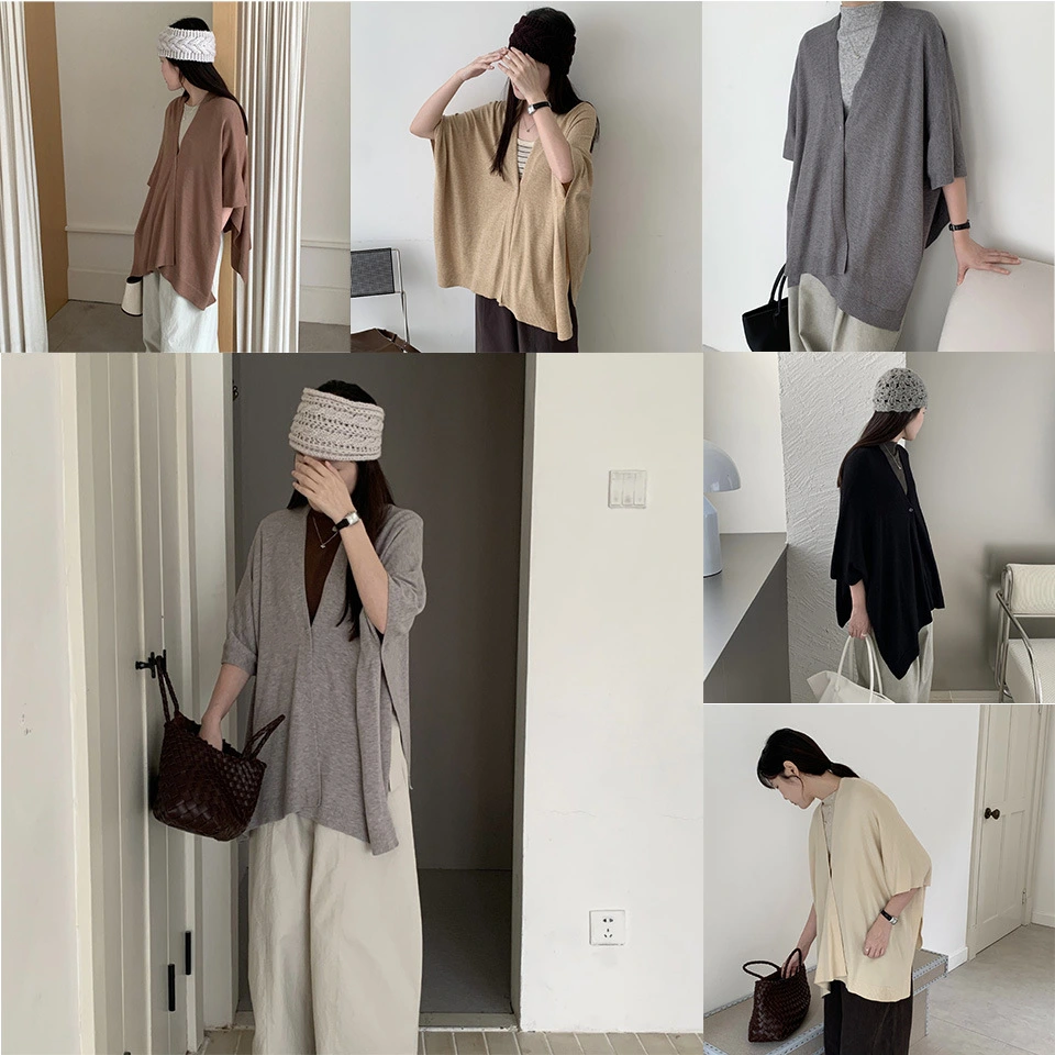 Korean-style Fashionable Versatile Travel Cloak Knitted Cardigan