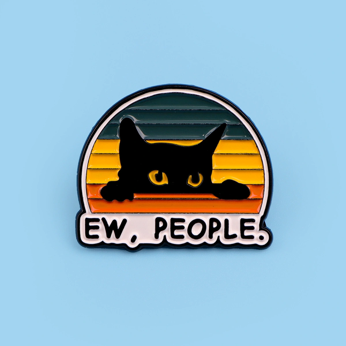 Creative Cartoon Cute Black Cat Alloy Brooch