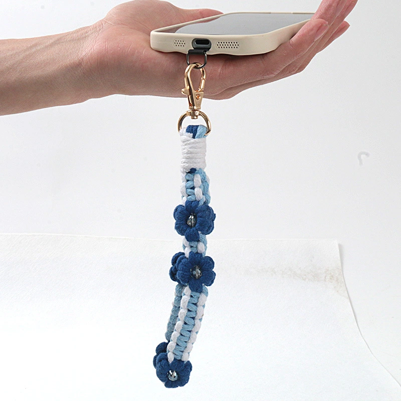 Hand-knitted Little Flower Phone Lanyard
