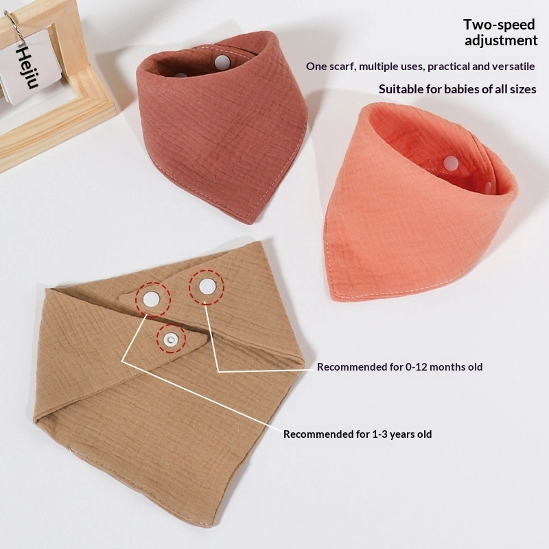 Babys Pure Cotton Drool Cloth Infant Triangular Bib Adjustable And Highly Absorbent