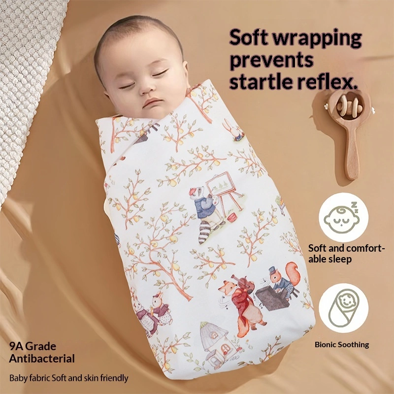Newborn Swaddle Blanket Bamboo Cotton Thin Swaddle Wrap Hospital Baby Swaddling Blanket Infant Quilt Class A Anti-Startle Swaddle