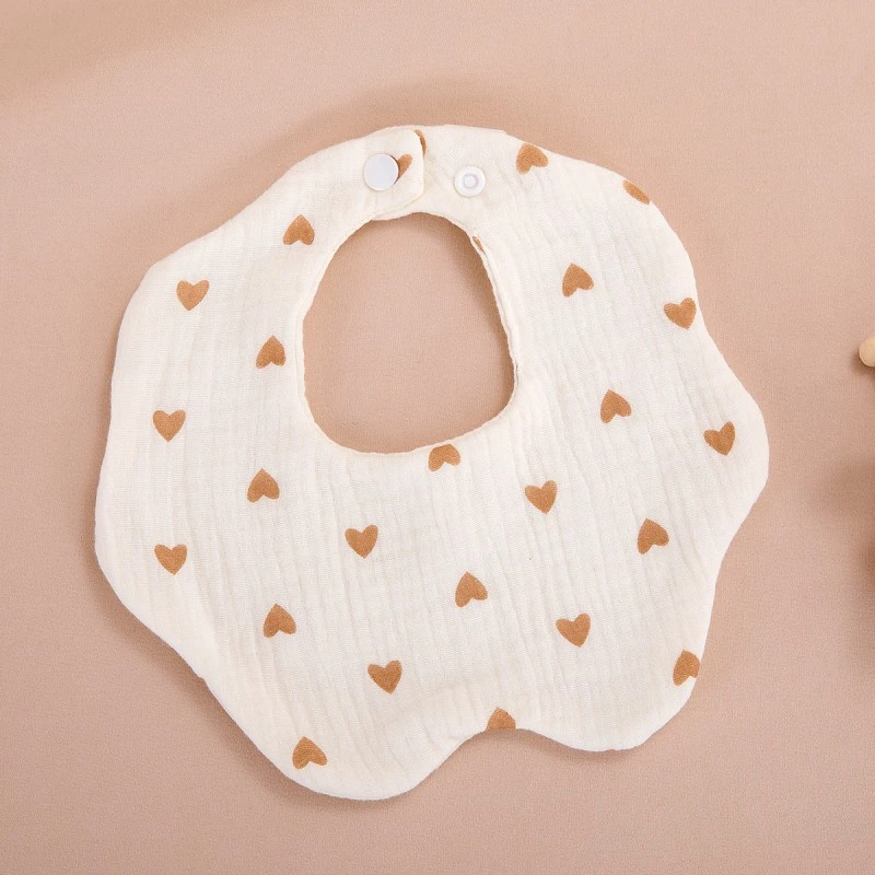 Cotton Baby Bib With Cartoon Print Waterproof Bibs