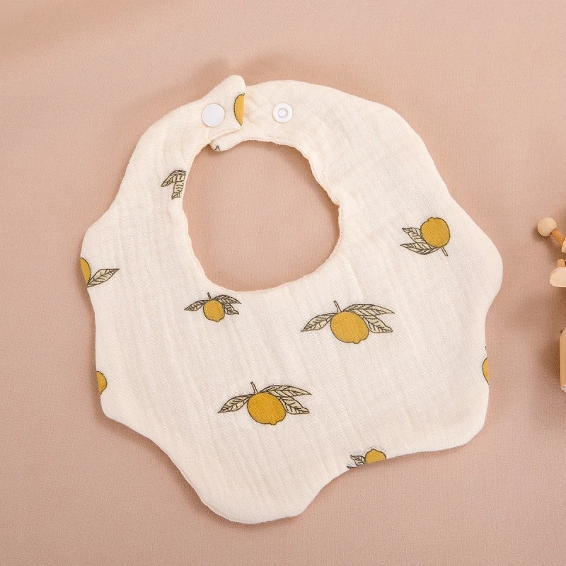 Cotton Baby Bib With Cartoon Print Waterproof Bibs