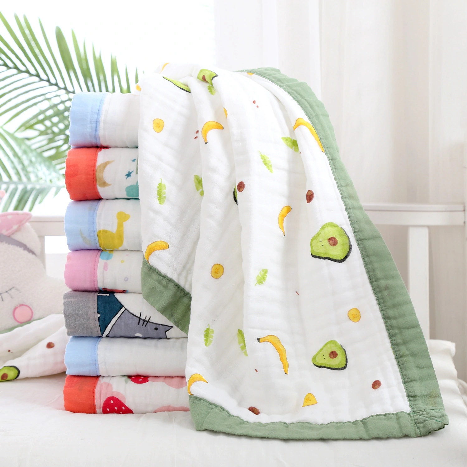 Baby Bath Towel Six-layer Pure Cotton Gauze Blanket