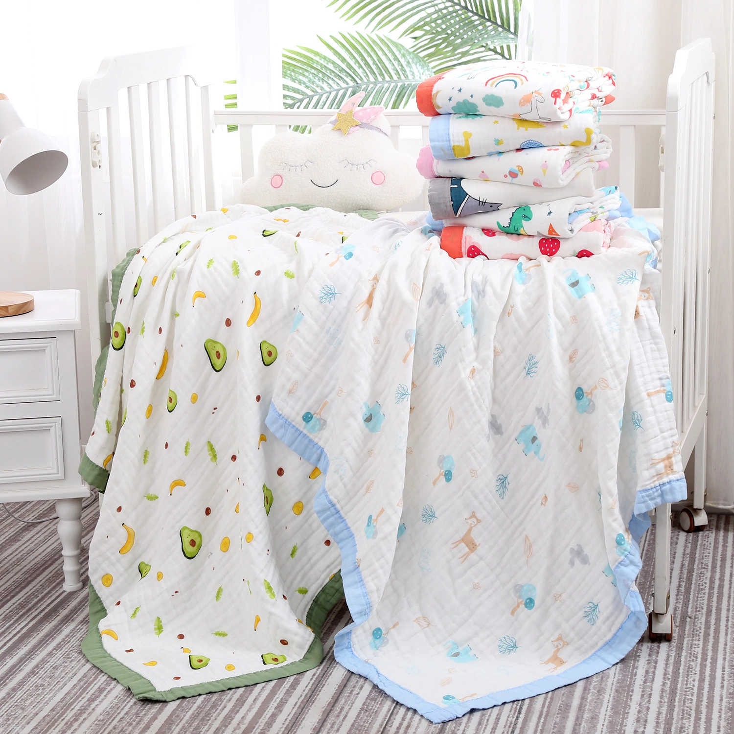 Baby Bath Towel Six-layer Pure Cotton Gauze Blanket