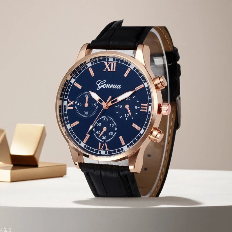Fashion Simple Business Belt Quartz Watch Men's