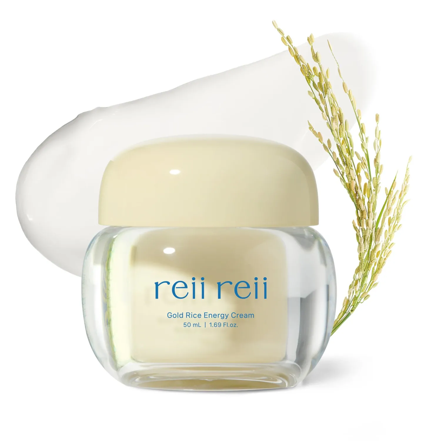 Gold Rice Energy Cream – Heritage Golden Rice Formula for Deep Hydration & Radiant Glow | Vegan Moisturizer with Peptide & Hyaluronic Acid, Korea Skincare(1.69 fl.oz / 50ml)