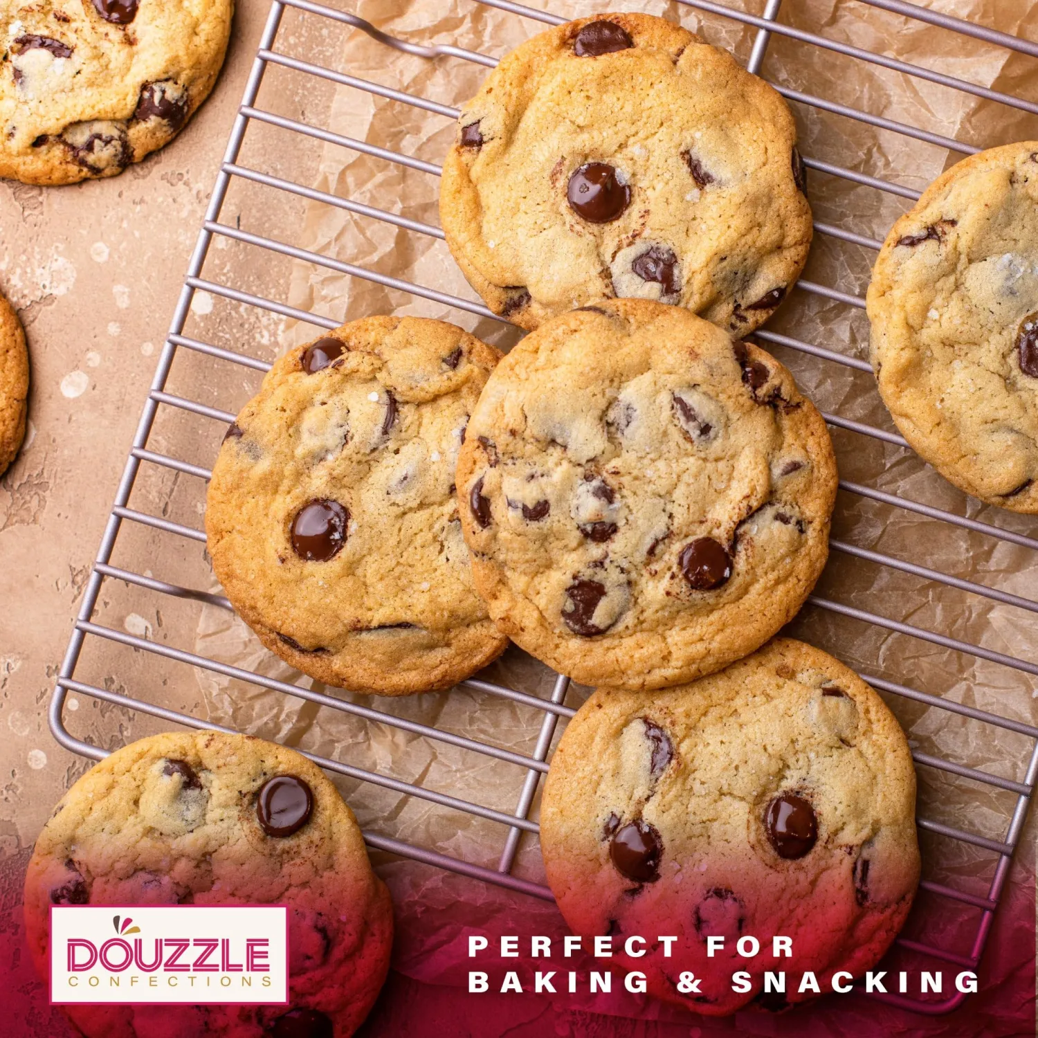 DOUzzle Premium Baking Chips For Cookies, Cakes, Cupcakes (8.5 OZ, Pack of 1) NON-GMO, Vegan, No Artificial Flavors Kosher Parve