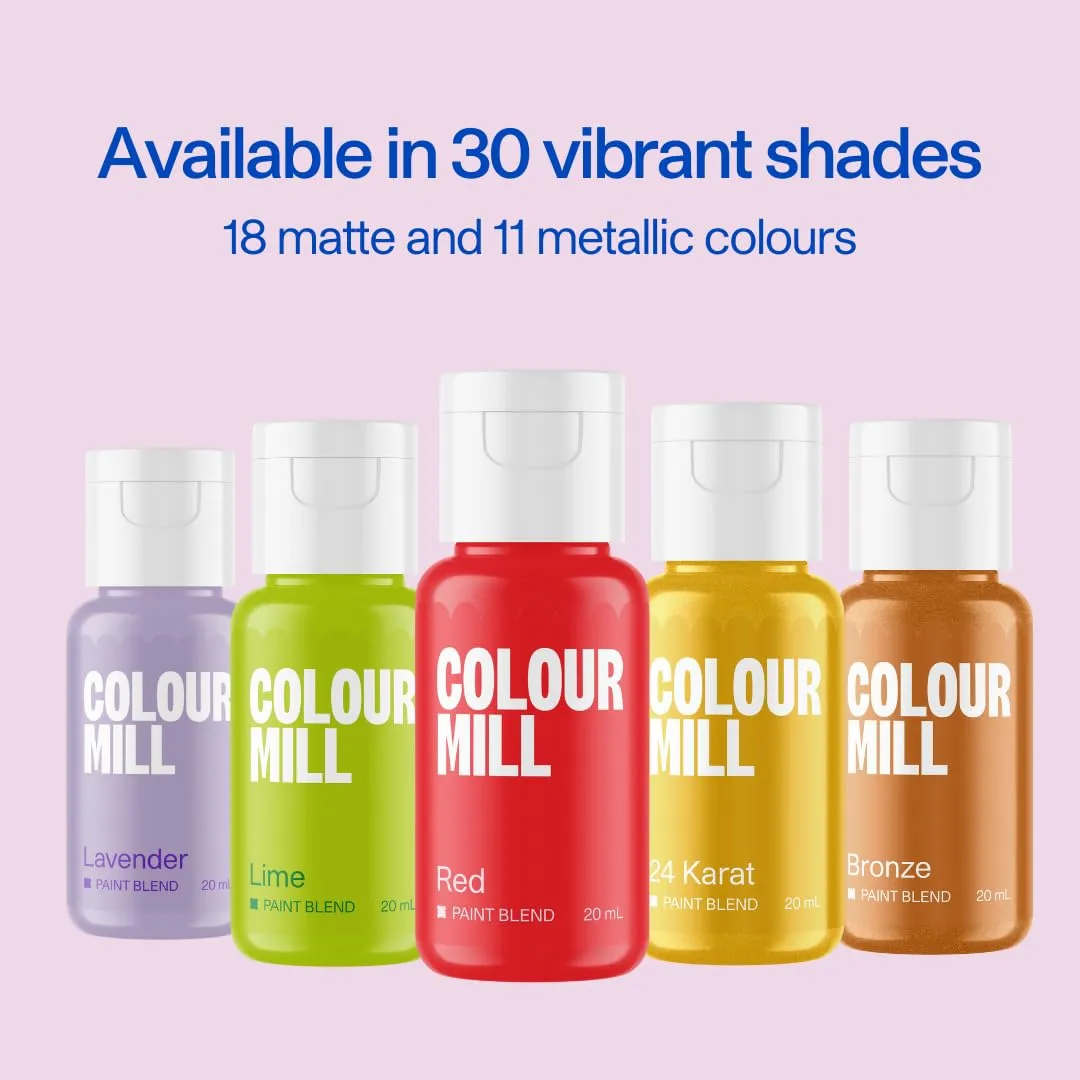 Colour Mill Edible Food Paint – Vibrant Cake & Fondant Decorating Colors for Cookies, Chocolate, Royal Icing & Desserts 20 Milliliters - Matte Lavender