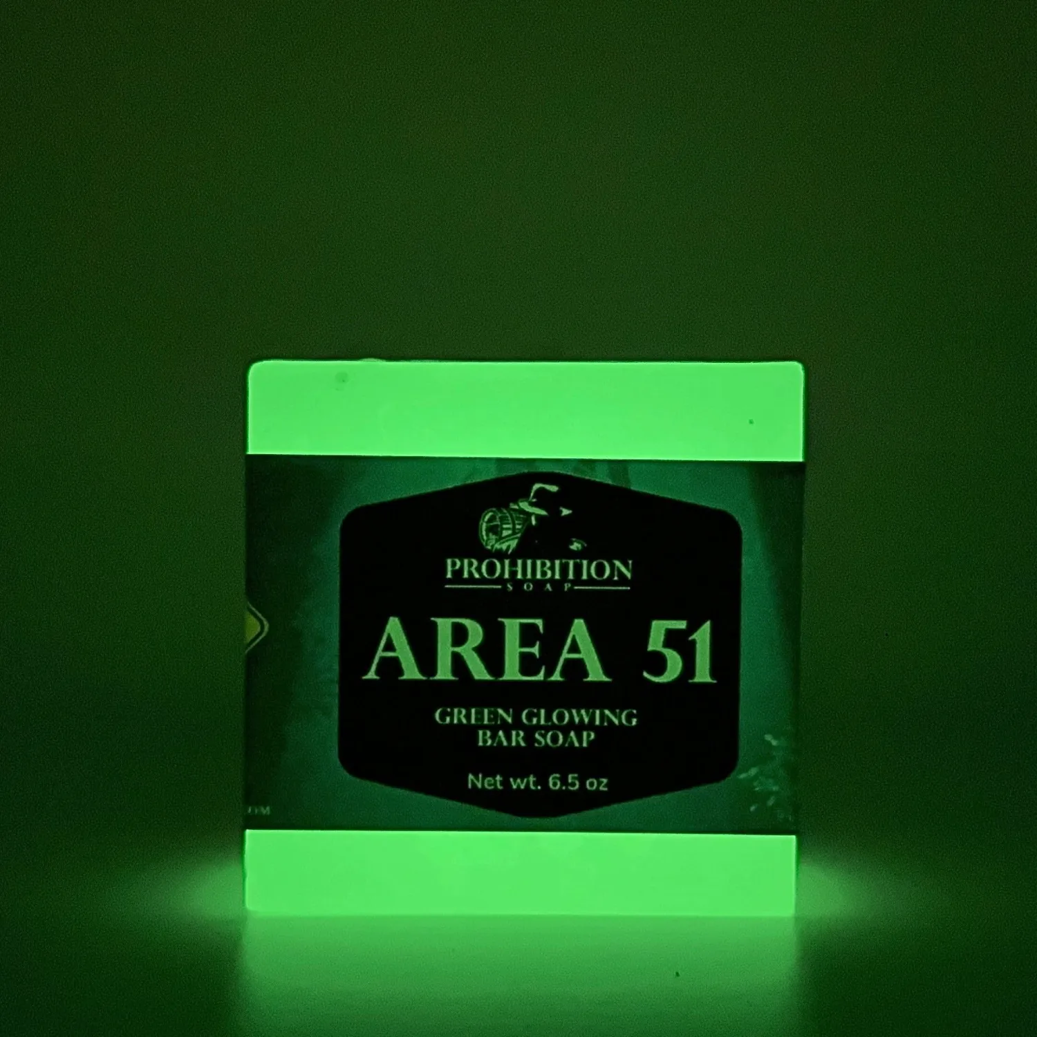Prohibition Soap Area 51 Glow in the Dark Bar Soap | Green | 6.5 Oz