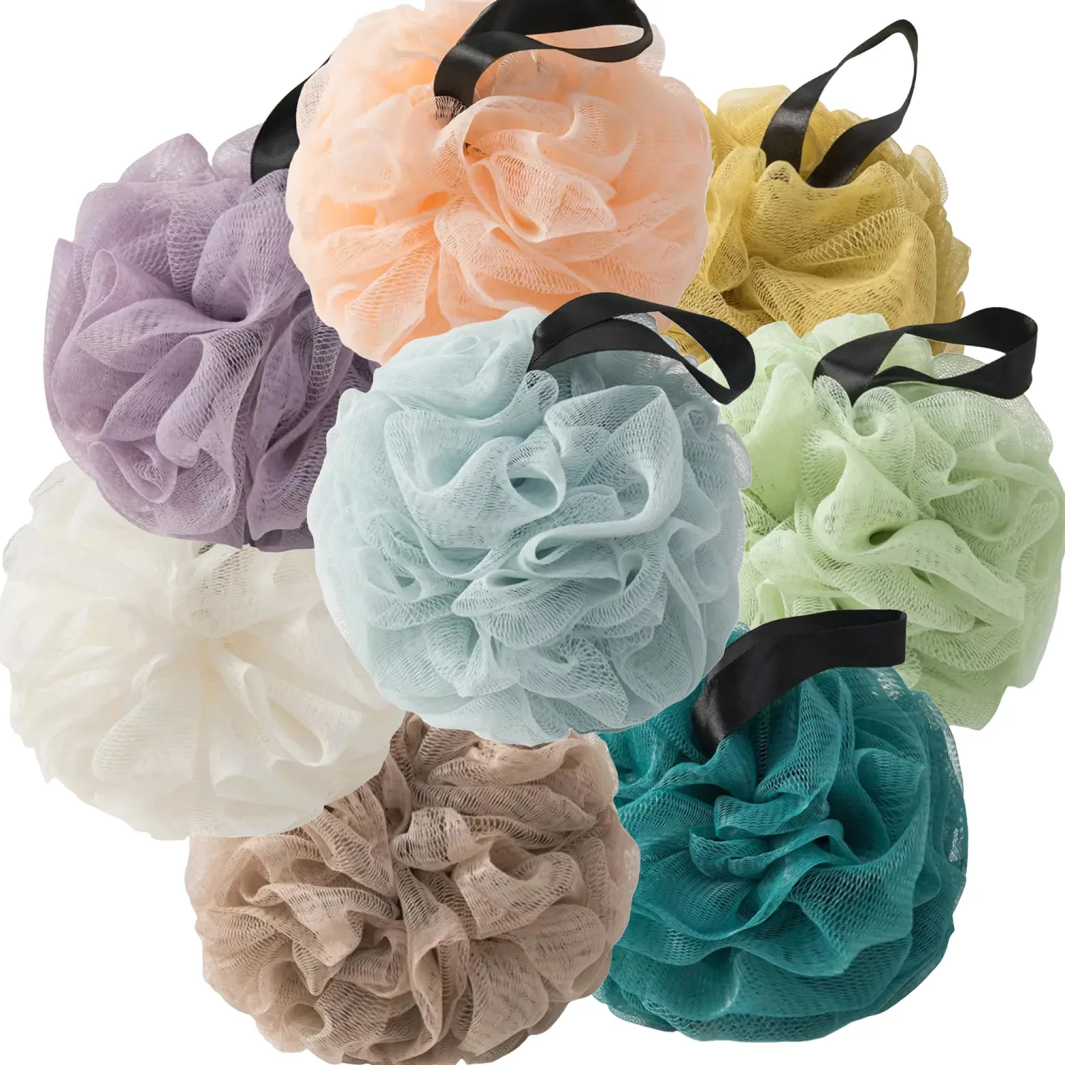Loofah Sponges for Shower,Exfoliating Cleaning Bath Loofa Body Scrubber Balls for Women Men Washing(1 pcs, Teal)