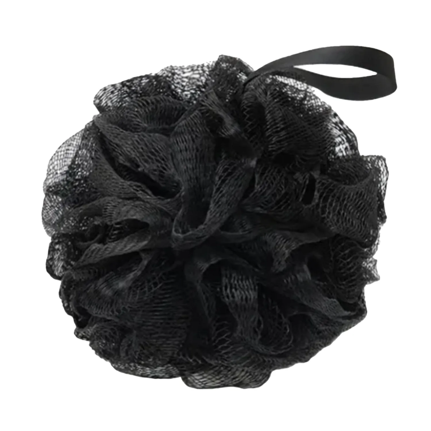 Loofah Sponges for Shower,Exfoliating Cleaning Bath Loofa Body Scrubber Balls for Women Men Washing(1 pcs,Black)