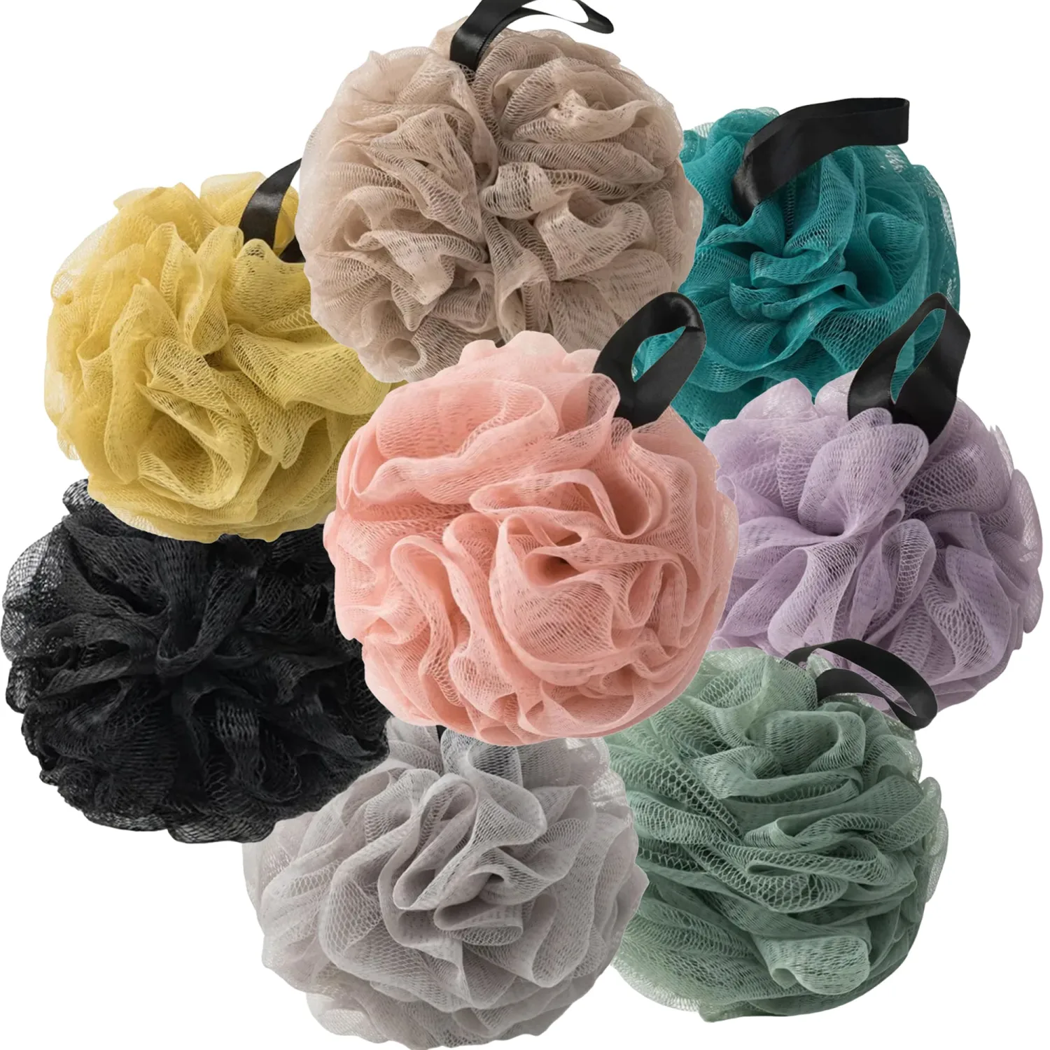 Loofah Sponges for Shower,Exfoliating Cleaning Bath Loofa Body Scrubber Balls for Women Men Washing(1 pcs, Pink)